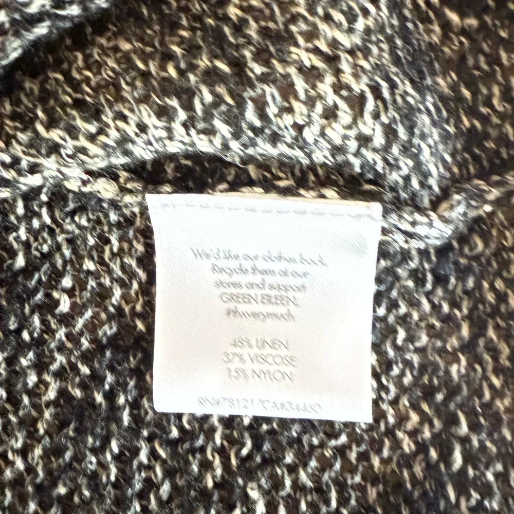 Eileen Fisher Karma Shimmer Metallic Scoop Neck Knit Sweater‎